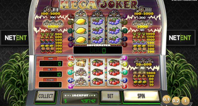ジャックポットゲームのプレイ画面