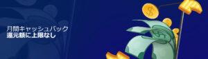 月間キャッシュバック
