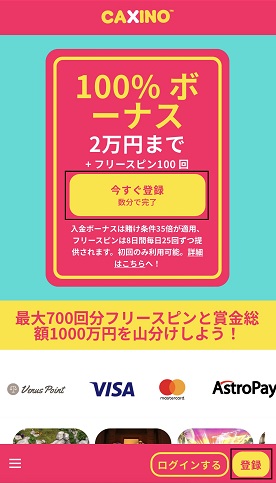 入金画面