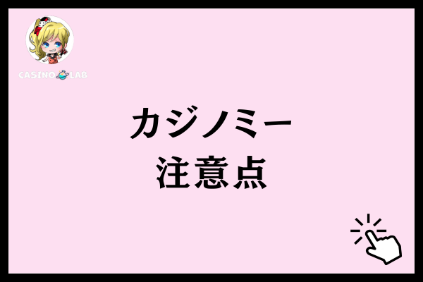 カジノミー注意点
