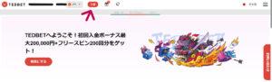 テッドベットカジノVISA入金手順1